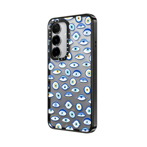 blue all seeing eye summer holiday pattern on clear