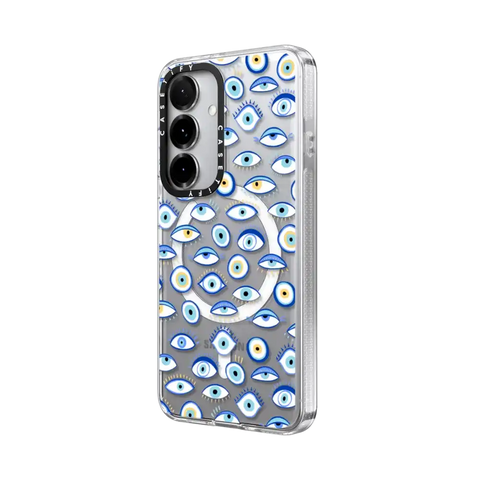 blue all seeing eye summer holiday pattern on clear