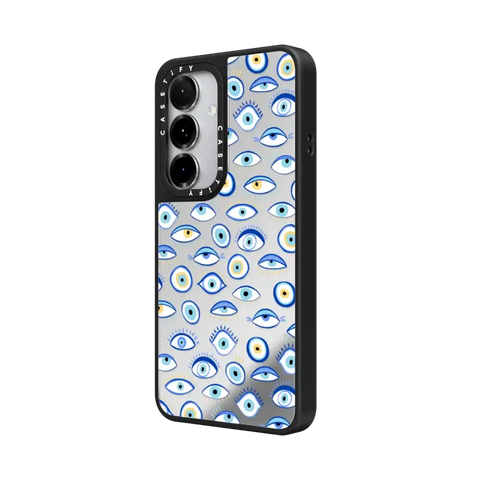 blue all seeing eye summer holiday pattern on clear