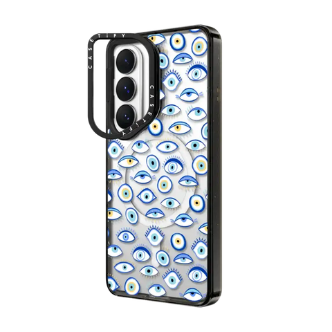 blue all seeing eye summer holiday pattern on clear