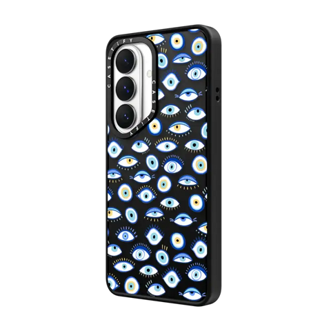 blue all seeing eye summer holiday pattern on clear