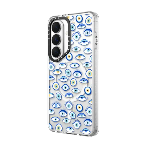 blue all seeing eye summer holiday pattern on clear