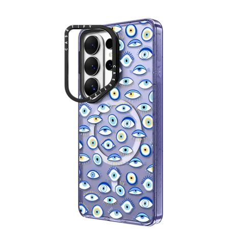 blue all seeing eye summer holiday pattern on clear