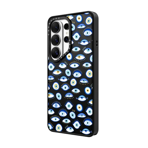 blue all seeing eye summer holiday pattern on clear