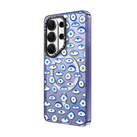 blue all seeing eye summer holiday pattern on clear