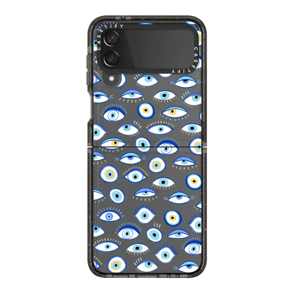 blue all seeing eye summer holiday pattern on clear