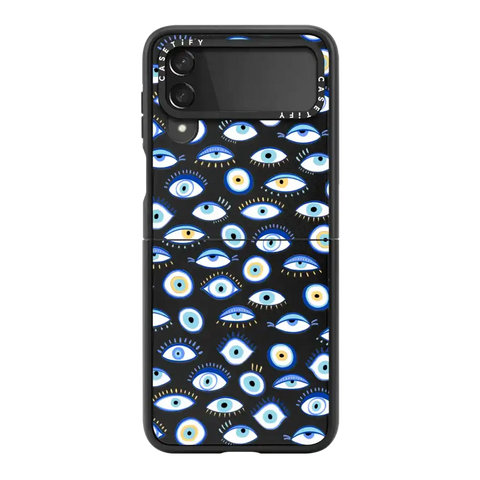 blue all seeing eye summer holiday pattern on clear