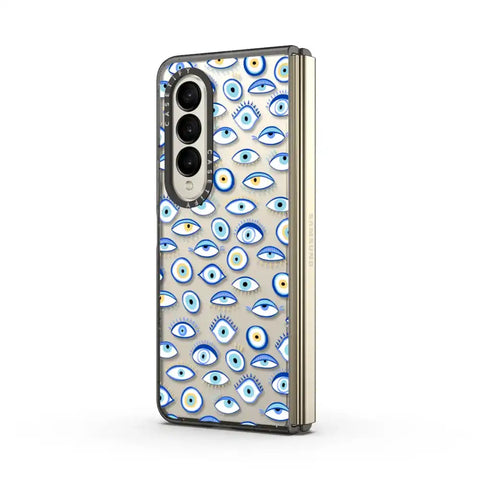 blue all seeing eye summer holiday pattern on clear