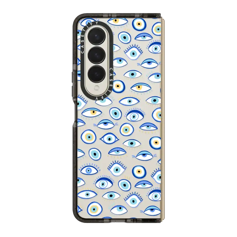 blue all seeing eye summer holiday pattern on clear