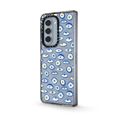 blue all seeing eye summer holiday pattern on clear