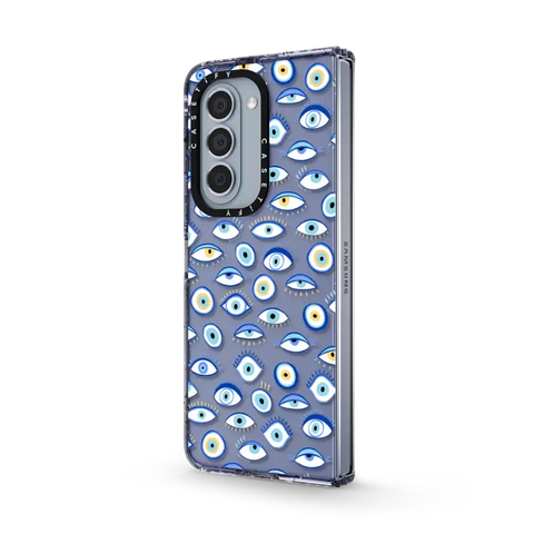 blue all seeing eye summer holiday pattern on clear