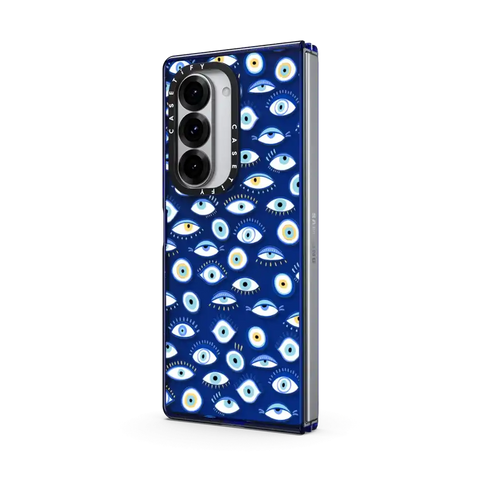 blue all seeing eye summer holiday pattern on clear