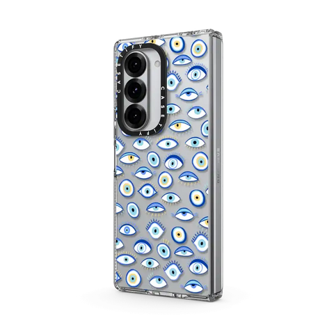 blue all seeing eye summer holiday pattern on clear