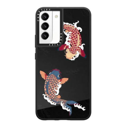 koi fish Japanese tattoo style transparent pattern