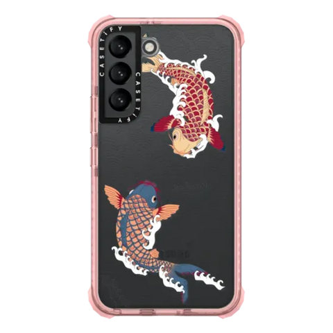 koi fish Japanese tattoo style transparent pattern