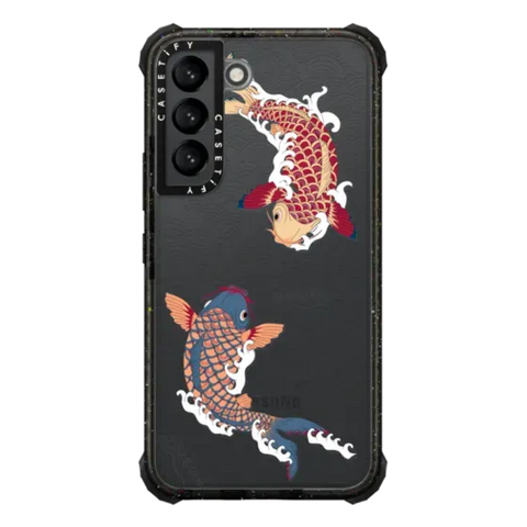 koi fish Japanese tattoo style transparent pattern