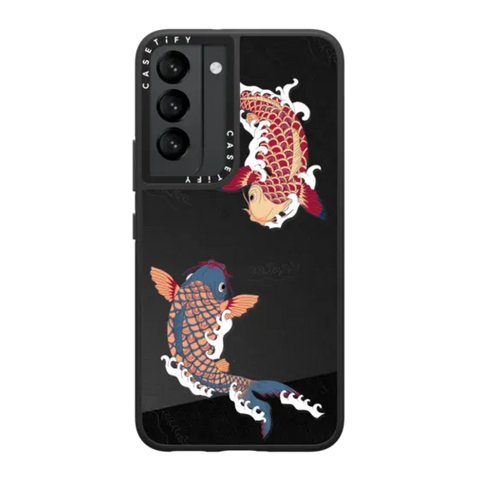 koi fish Japanese tattoo style transparent pattern