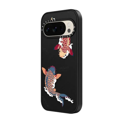 koi fish Japanese tattoo style transparent pattern