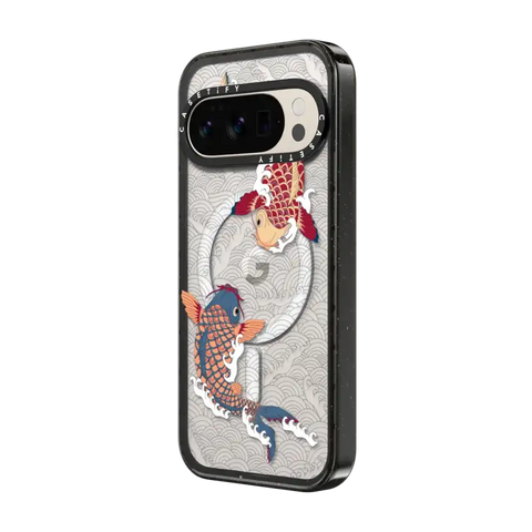 koi fish Japanese tattoo style transparent pattern