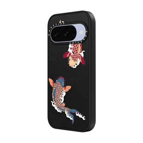 koi fish Japanese tattoo style transparent pattern