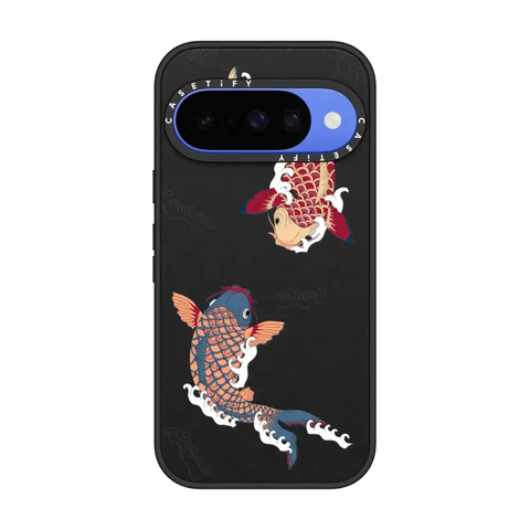 koi fish Japanese tattoo style transparent pattern
