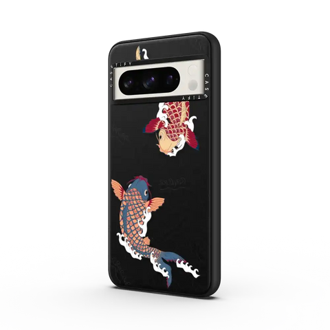 koi fish Japanese tattoo style transparent pattern