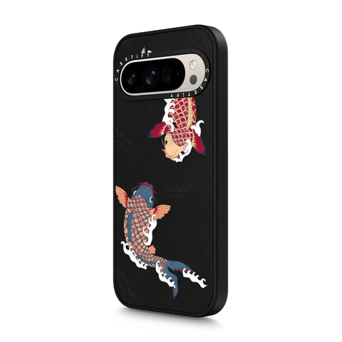 koi fish Japanese tattoo style transparent pattern