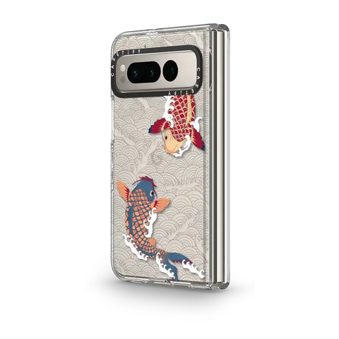 koi fish Japanese tattoo style transparent pattern