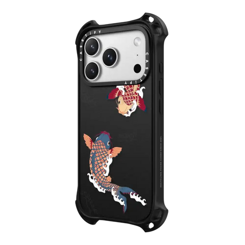 koi fish Japanese tattoo style transparent pattern
