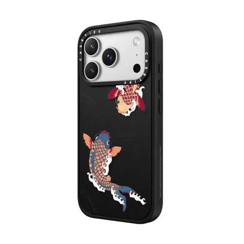 koi fish Japanese tattoo style transparent pattern