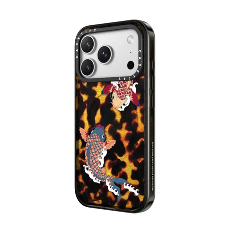 koi fish Japanese tattoo style transparent pattern