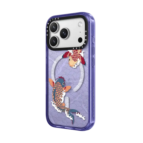 koi fish Japanese tattoo style transparent pattern
