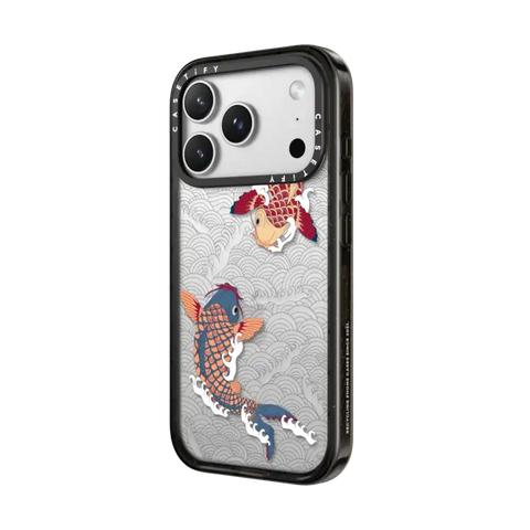 koi fish Japanese tattoo style transparent pattern