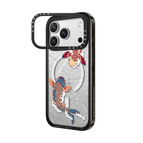 koi fish Japanese tattoo style transparent pattern