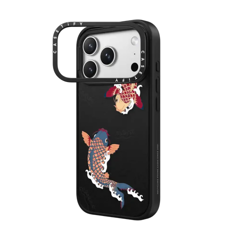 koi fish Japanese tattoo style transparent pattern