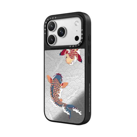 koi fish Japanese tattoo style transparent pattern