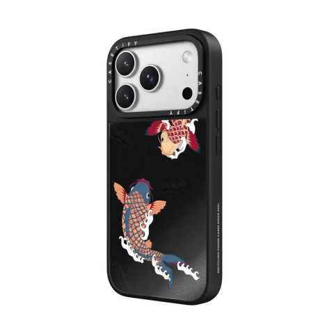 koi fish Japanese tattoo style transparent pattern