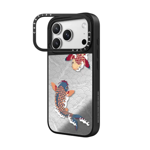 koi fish Japanese tattoo style transparent pattern