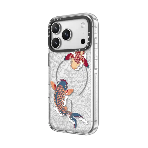 koi fish Japanese tattoo style transparent pattern
