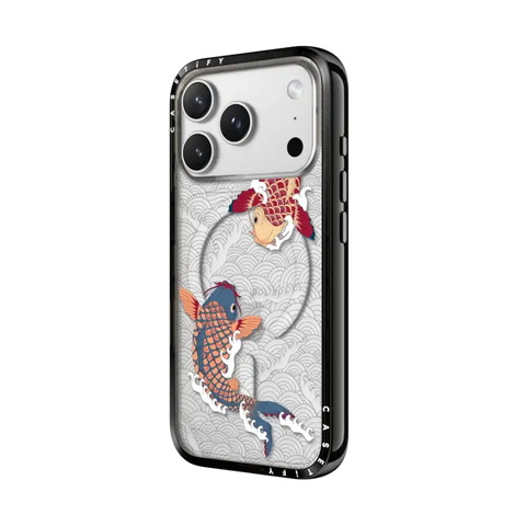 koi fish Japanese tattoo style transparent pattern