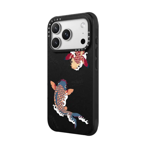 koi fish Japanese tattoo style transparent pattern