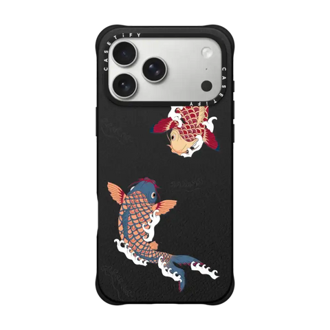 koi fish Japanese tattoo style transparent pattern