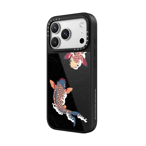 koi fish Japanese tattoo style transparent pattern