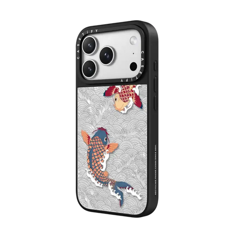 koi fish Japanese tattoo style transparent pattern