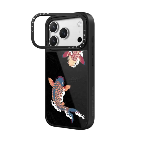 koi fish Japanese tattoo style transparent pattern