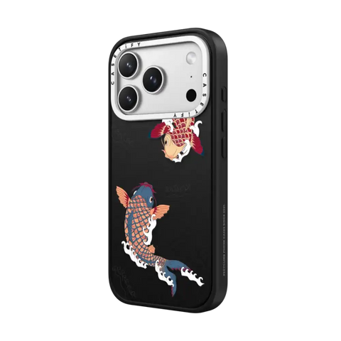 koi fish Japanese tattoo style transparent pattern