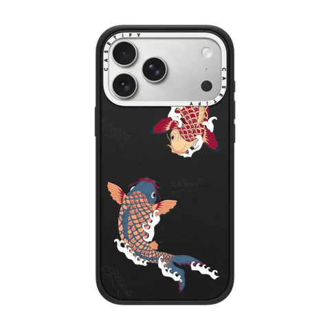 koi fish Japanese tattoo style transparent pattern