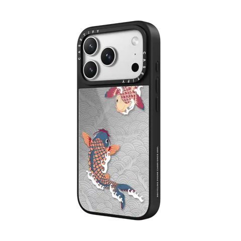 koi fish Japanese tattoo style transparent pattern