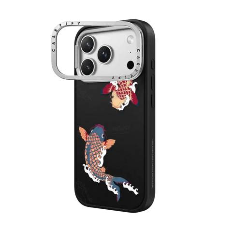koi fish Japanese tattoo style transparent pattern