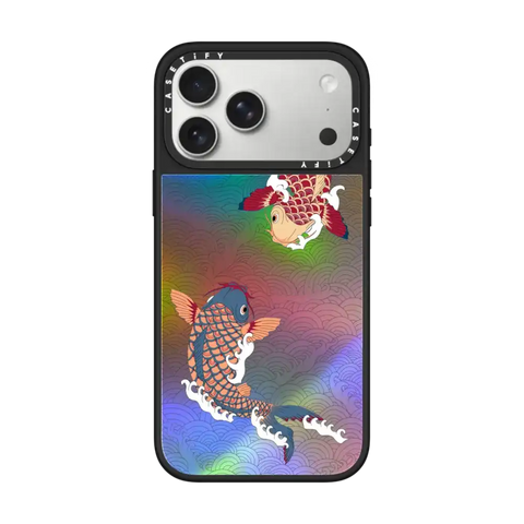 koi fish Japanese tattoo style transparent pattern